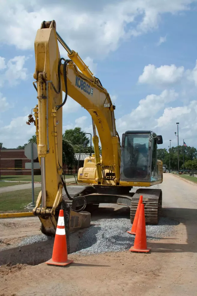 excavator parking
